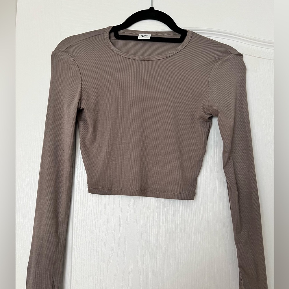 COPY - Aritzia Sunday Best Bliss Cropped Longsleeve - Picture 5 of 6